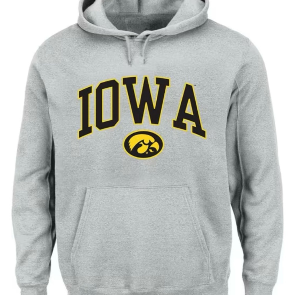 Signature Iowa Hawkeyes Gray Hoodie with Yellow Accents